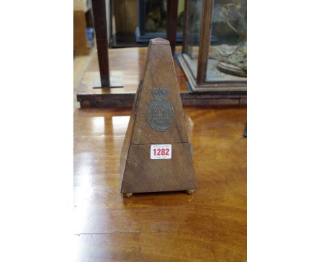 A Maelzel walnut cased metronome.&nbsp; 