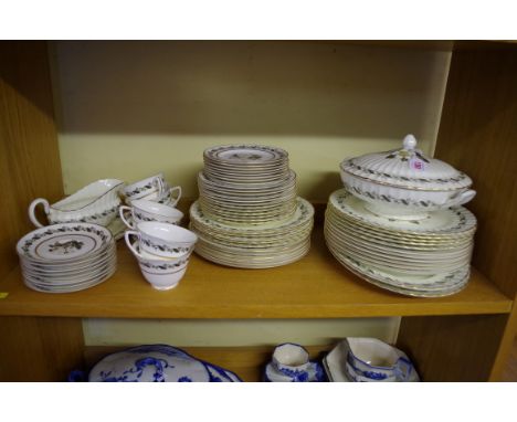 A Royal Worcester 'Bernina' pattern and 'Engadine' pattern part tea and dinner service.&nbsp; 