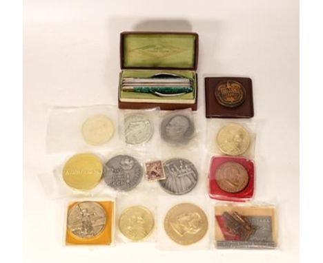 Hepk Swiss army knife boxed, medallions etc 