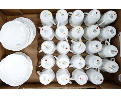 Shelley Dainty white tea ware to include 24 tall tea cups &amp; saucers (48 pieces) 