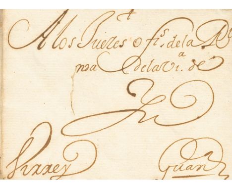 EL VIRREINATO DEL PERÚ. sobre 1631. LIMA a GUANCA (HUANCAVELICA), remitida por D. Luis Jerónimo Fernández de Cabrera y Bobadi