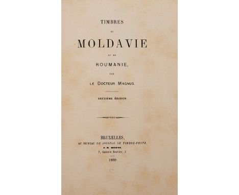 ROMANIA-BIBLIOGRAPHY. TIMBRES DE MOLDAVIE ET DE ROUMANIE. 10E édition J.B. Moens. Brussels, 1869. Dr. Magnus. 60 pages (super