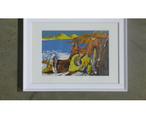 John Minton - The Beach - lithograph 1948 - Image size 22cm x 15cm - Framed size 33.5cm x 25cm 
Condition report: Recently fr