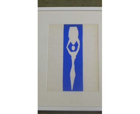 Henri Matisse - Nu Bleu II - original lithograph after Matisse's cut outs 1954 edition - printed by Mourlot - Image size 35cm