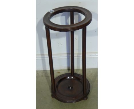 A Victorian mahogany stick stand stamped Field, Birmingham 