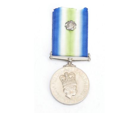 ERII South Atlantic Falklands medal, with rosette, presented to R. K. Trowden.&nbsp;Appears to be an original medal, we have 