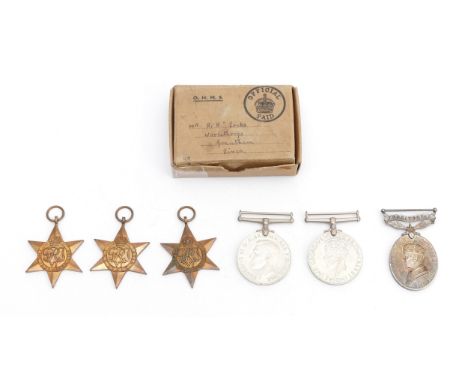 WWII Territorial medal group, to include the 1939-1945 star, Italy, France And Germany, Defence, War and the George VI territ