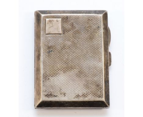 A silver cigarette case, Birmingham 1923, 8.5x7cm, 79gm.