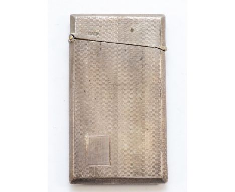 A silver cigarette case with hinged lid, Chester 1922, 8.5x5cm, 49gm.