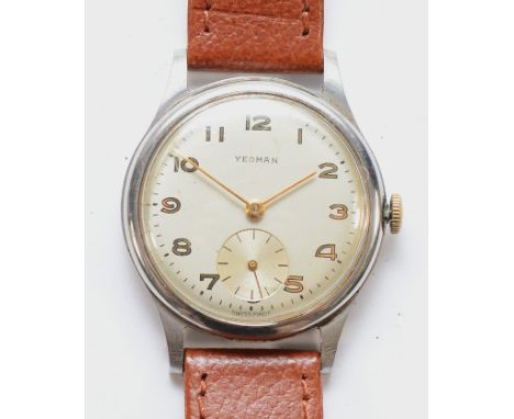 Yeoman, a stainless steel manual wind gentleman's wristwatch, 30mm.Working when catalogued.