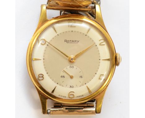 Rotary, a gold plated manual wind gentleman's wristwatch with subsidiary seconds dial, 33mm.Working when catalogued