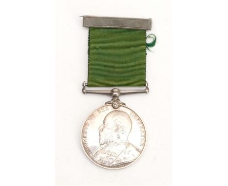 Edward VII Volunteer Long Service medal, presented to 9800 GNR. W. Griffen. 1/Lanarkshire. R.G.A.V.