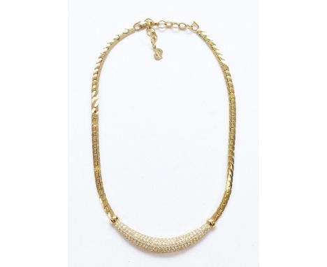 Christian Dior, a gilt metal and gemset necklace, 38g
