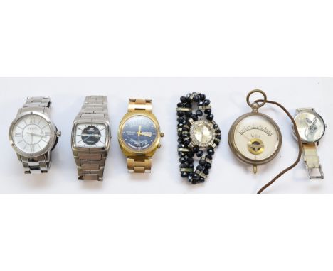 Wittnauer 2002, an automatic gold plated calendar gentleman's wristwatch, original bracelet, movement working when catalogued