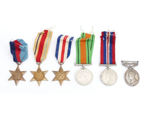 WWII Territorial medal group, to include the 1939-1945 star, Africa, France And Germany, Defence, War and the George VI terri