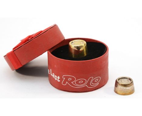 'The Last Rolo' A 925 silver gilt Rolo trinket in a presentation box, the underneath engraved 'Love you always', together wit