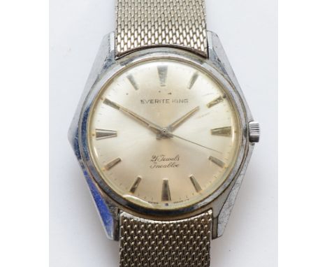 Everite King, a stainless steel manual wind gentleman's wristwatch, 21 jewel movement, 33mm