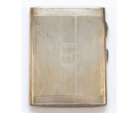 A silver cigarette case, Birmingham 1913, with engraved initials to the front, having the Parachute Regiment badge engraved t