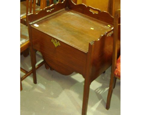 Georgian mahogany commode converted in storage cupboard