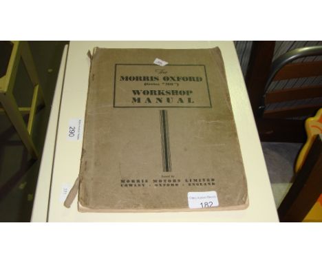 Morris Oxford Workshop manual Series MO, Morris Minor Manual, Lucas electrics manual (automobilia interest)