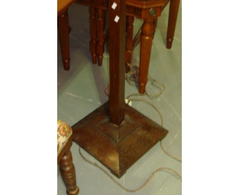 Art Deco mahogany standard lamp