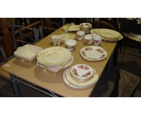 Burleigh part dinner service and Queen Anne part tea set