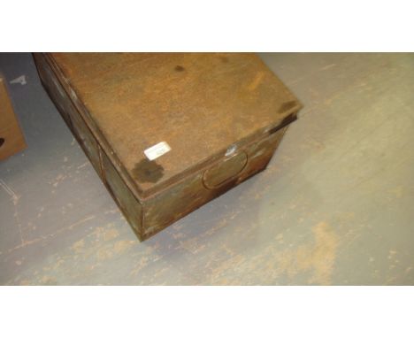Vintage tin trunk