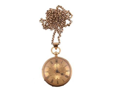  Thomas Allen, Barnsley, an 18 carat gold open face pocket watch,   no. 30172, hallmarked London 1927, English lever fusee mo