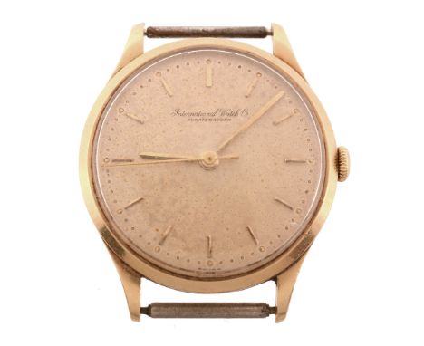  International Watch Company, an 18 carat gold wristwatch,   no. B89374, circa 1960, manual wind movement, 17 jewels, cal. C4