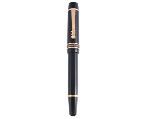  Montblanc, Yehoudi Menuhin, Donation Series, a limited edition fountain pen,   released 2001, the black resin cap and barrel