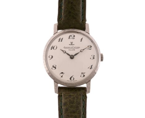  Jaeger LeCoultre, Club, ref. 100305, a lady's stainless steel wristwatch,   no. 1175760, circa 1970, manual wind movement, 1