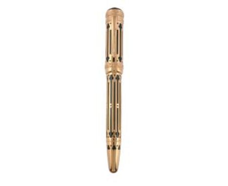 Montblanc, Peter the Great, Patron of the Art's Series, a limited edition fountain pen, released 1997, no. 592/4810, with gre