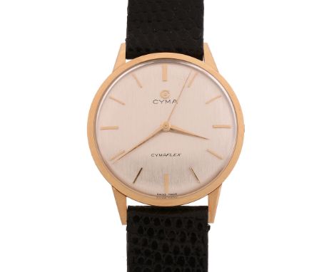  Cyma, Cymaflex, an 18 carat gold wristwatch,   no 8 2330 68, circa 1970, manual wind movement, 18 jewels, cal. R 486 2, no. 