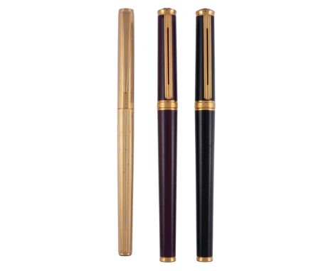  Montblanc, Noblesse Oblige, a purple fountain pen,   with a purple cap and barrel, the nib stamped 14K, inked; Montblanc, No