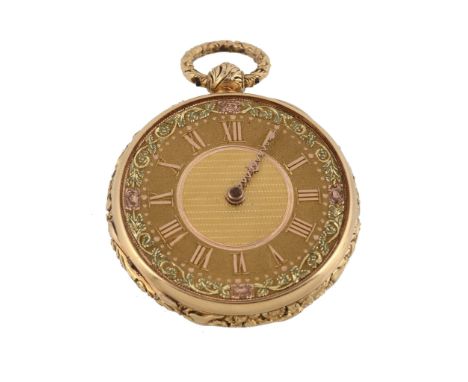  An 18 carat gold open face pocket watch,   no. 2958, hallmarked London 1822, English verge fusee movement, steel three armed