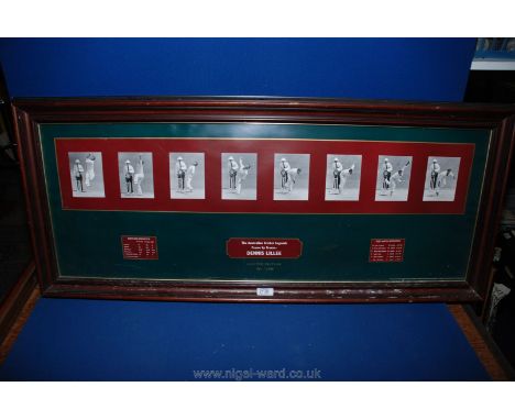 A limited edition Print, (no. 622/150) frame by frame 'The Australian Cricket legend, Dennis Lillee'.