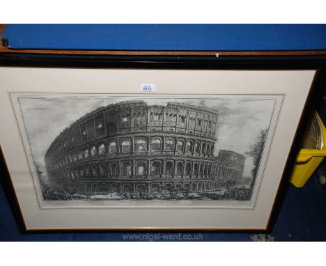 Giovanni Battista Piranesi, a fine early view of the Colosseum (Hind 57), the first Paris edition of this Print, struck above