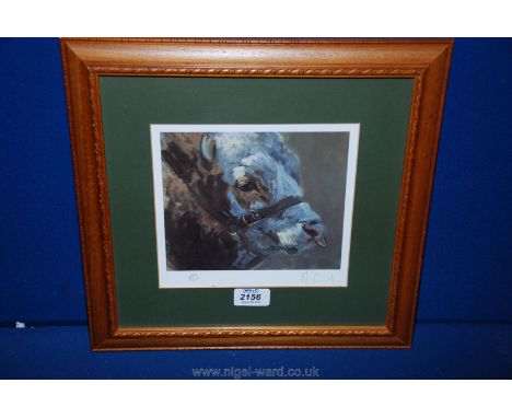 A framed limited edition Print 'Hereford Bull' no. 148/380