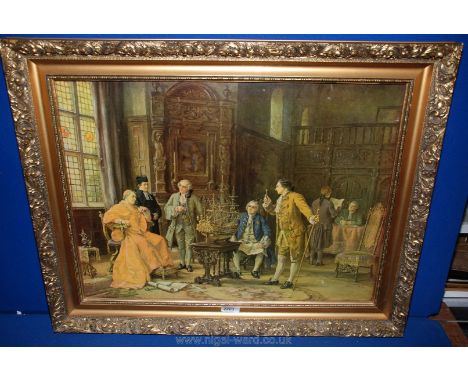 A Print 'The Conference' by Margaret Dovaston.