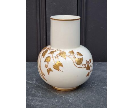 A Victorian Worcester Aesthetic vase, circa 1880, 17cm high.