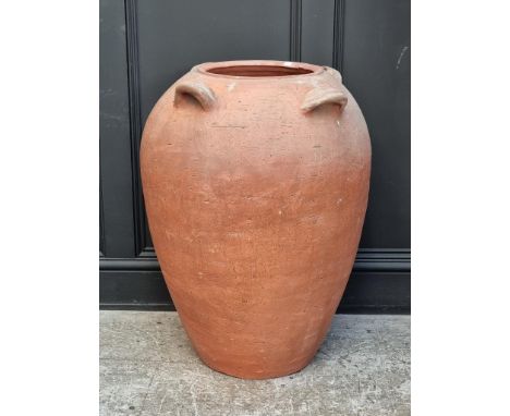 A very large terracotta Amphora style pot, 80cm high.