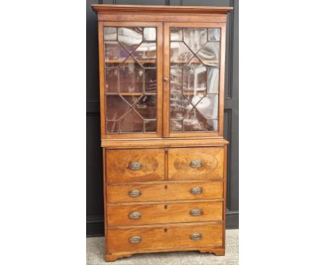 A 19th century mahogany secretaire bookcase, 114.5cm wide.