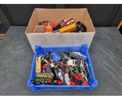 Vintage Diecast: a large collection of playworn vehicles; together with a Mamod Minor 1 steam engine, boxed and a South Easte