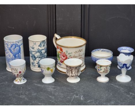 A mixed group of 19th century and later English &amp; Continental pottery &amp; porcelain, to include a Meissen blue and whit