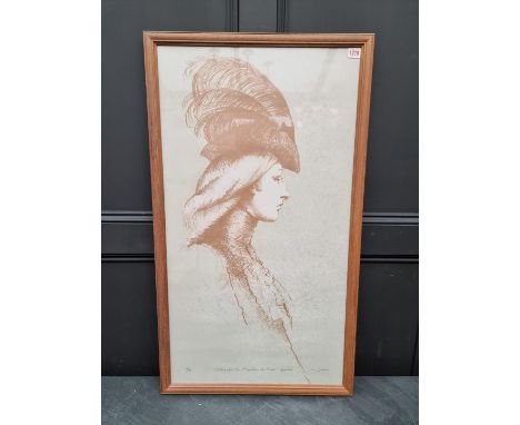 Phillip Jackson, 'Study for the Sculpture of Sissi-Geneva', signed, titled and numbered 23/75, monochrome print, 92 x 50.5cm;