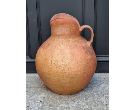 A very large terracotta pottery ewer, 72cm high.