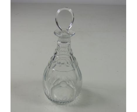 A rare large early 19th Century cutglass Magnum Decanter, with original lozenger stopper, approx. 35.5cms (14") high. (1) 
