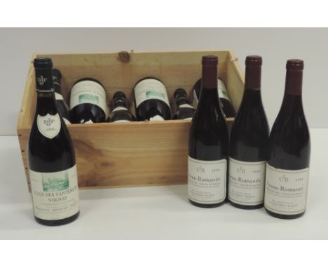 Wine - Red Burgundy: 1998 Prieur Volnay Ches les Santenots, Premier Cru, 7 Bottles; also 1999 Coudray Bizot Vosne Romanee Cro