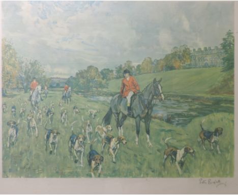 After Peter Biegal

Sporting Prints: "The Kilkenny Foxhound's at Mount Juliet," large coloured print, signed; "Hi! Don't let 