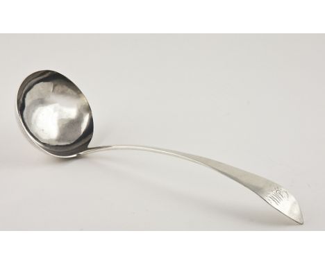A rare plain Irish Provincial silver Soup Ladle, by Carden Terry, Cork c. 1790, approx. 6 1/2" ozs, 13" long. (1)